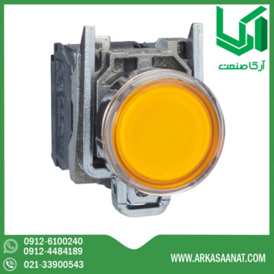 پوش باتن فلزی نارنجی اشنایدر XB4BW3565