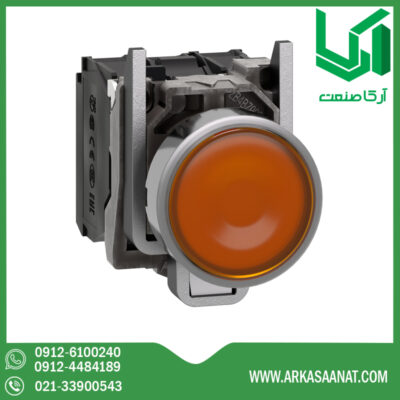 پوش باتن فلزی نارنجی اشنایدر XB4BW35M5