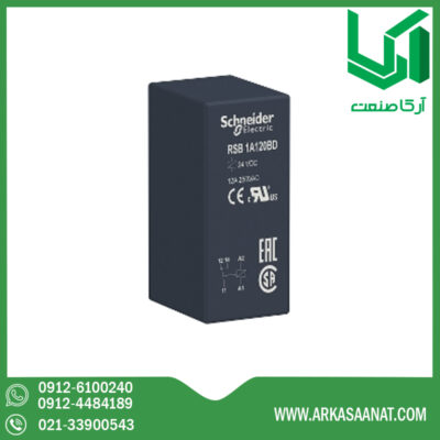 خرید رله 6 پایه 1 کنتاکت 24VDC اشنایدر RSB1A120BD