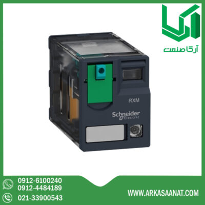 رله شیشه ای 11 پایه 24V DC 10 A اشنایدر RXM3AB2BD